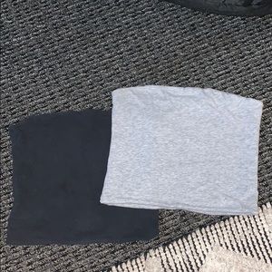 Brandy Melville grey and black tube top combo